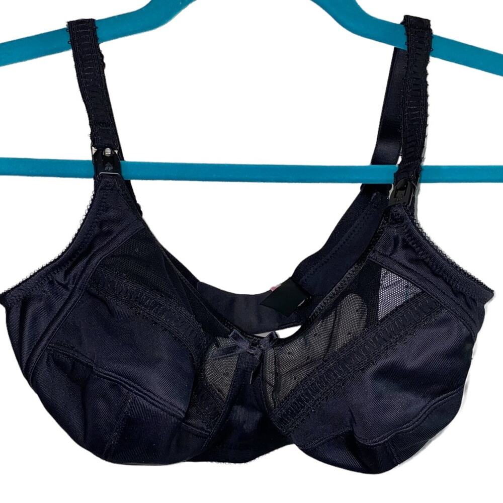 NWT‎ Royce Charlotte Nursing Bra Black 30F/32DDD